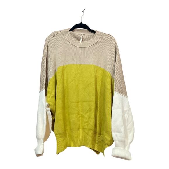 Free People Sweater Women Medium Easy Street Color Block - Picture 2 of 5